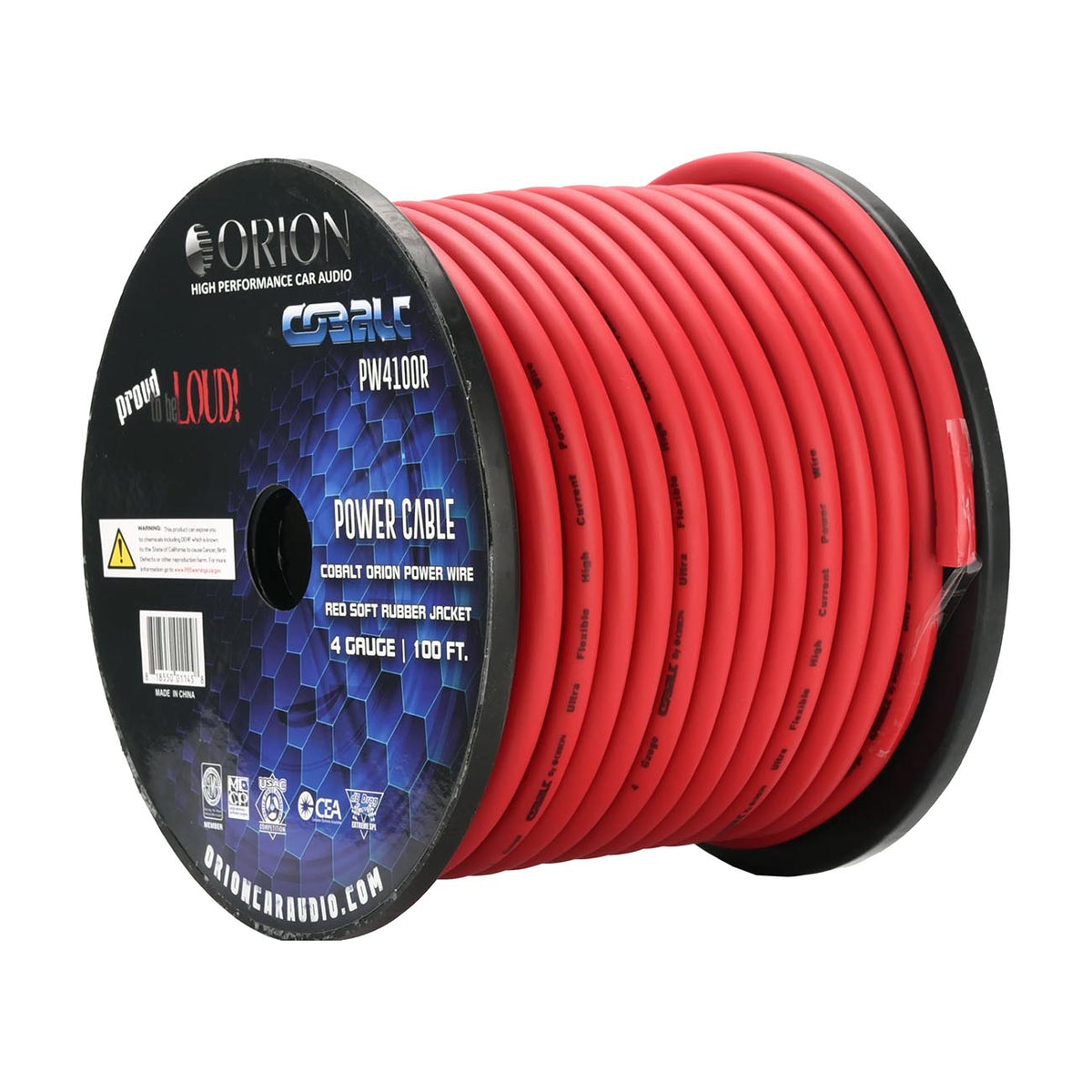 Orion PW4100RORION Cobalt Wire 4 Gauge 100 FTS Red