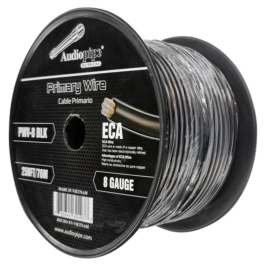 Audiopipe Flexible ECA Power Cable 8 Gauge 250 Foot - Black