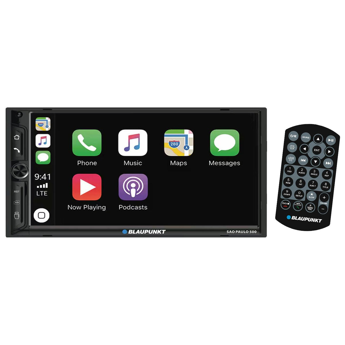 Blaupunkt 7″ SAOPAULO500 MECHLESS Touchscreen Receiver BT & Wired Carplay