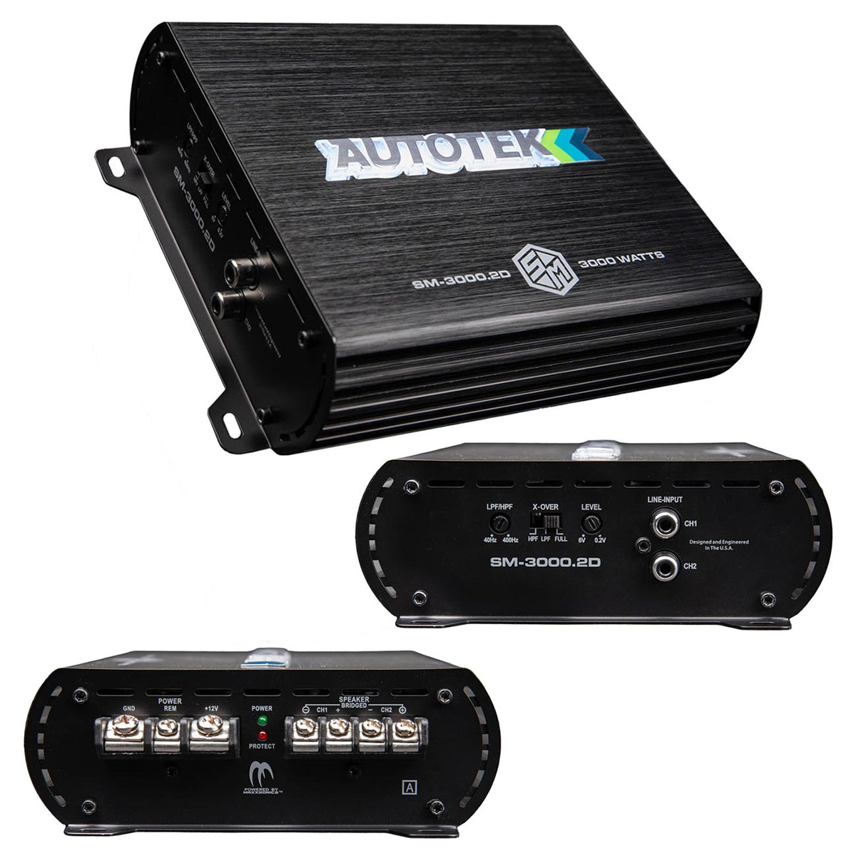 Autotek STREET MACHINE 2-Channel Amplifier 3000 Watts SM30002D