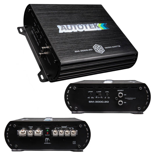 Autotek STREET MACHINE 2-Channel Amplifier 3000 Watts SM30002D