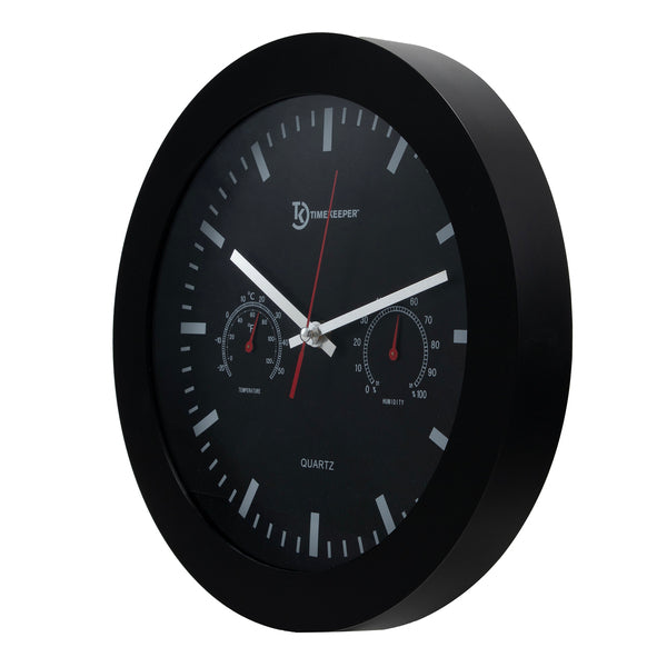 Timekeeper 6990 12" Temperature & Humidity Wall Clock