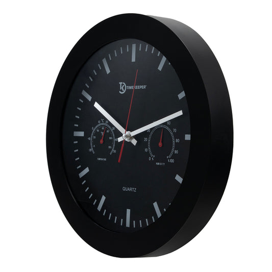 Timekeeper 6990 12" Temperature & Humidity Wall Clock
