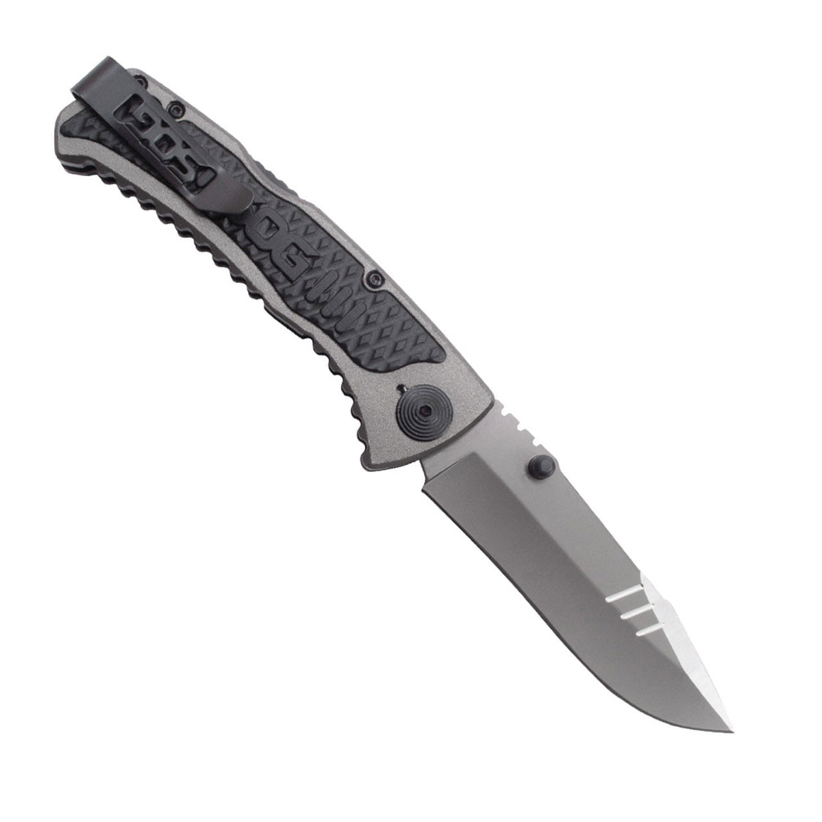 SOG Sideswipe Folding Knife 3.4" Blade Aluminum Handles w GRN Inserts SW1011CP