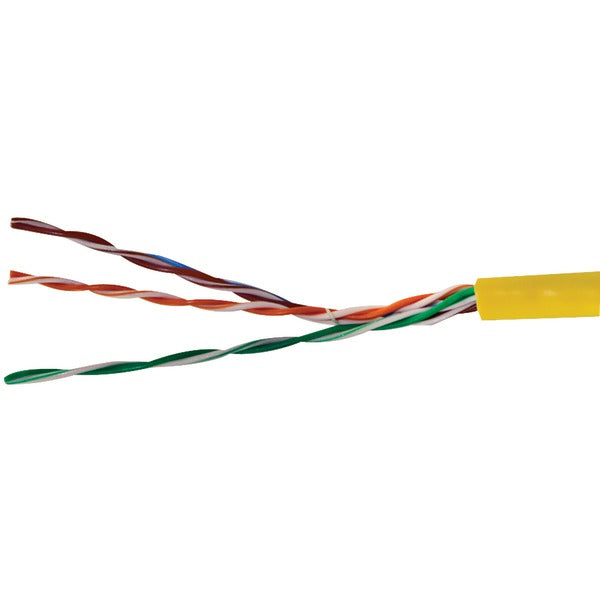 Vericom MBW5U-01443 CAT-5E UTP Solid Riser CMR Cable, 1,000ft (Yellow)