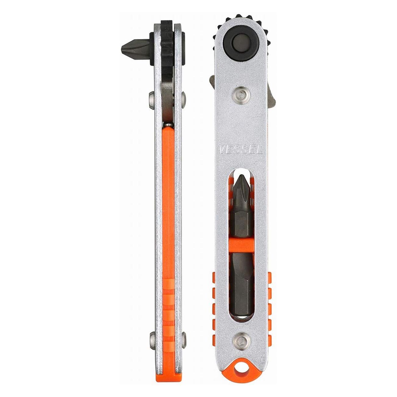 Vessel Low-Profile Flat Plate Ratchet Screwdriver Set (Straight Type) TX-76U