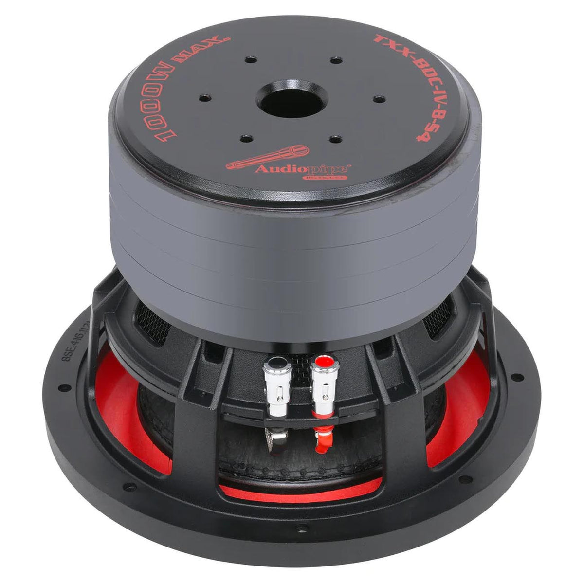 Audiopipe 8" Quad Stack Woofer 500W RMS/1000W Max Single 4 Ohm Voice Coil