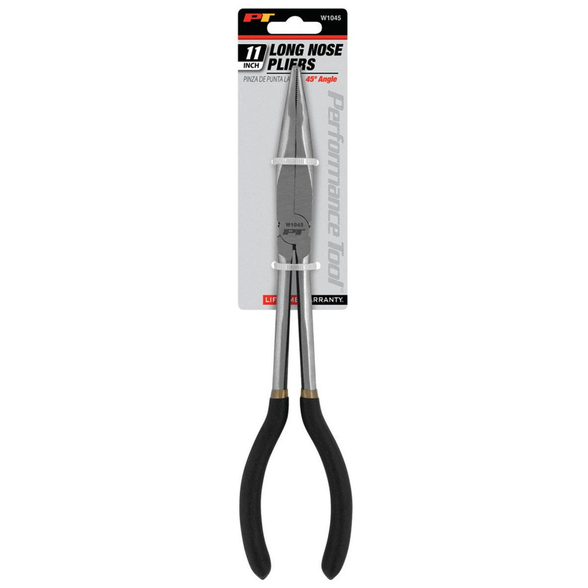 Performance Tool 11" Long Handle 45-Degree Bent Nose Pliers W1045