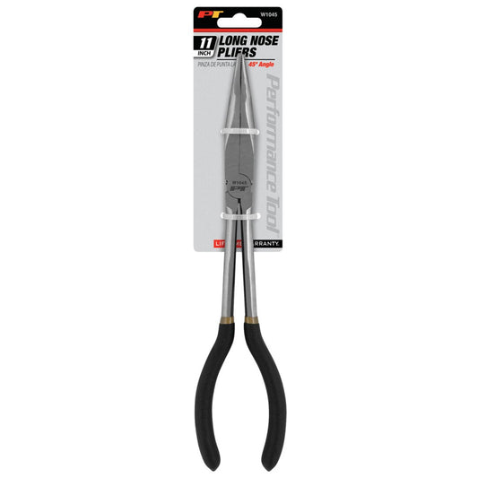 Performance Tool 11" Long Handle 45-Degree Bent Nose Pliers W1045