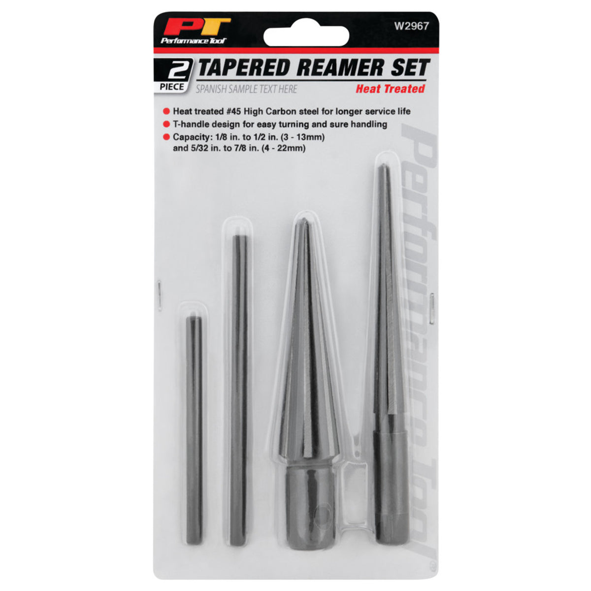 Performance Tool Tapered Reamer Set with T-Handle W2967