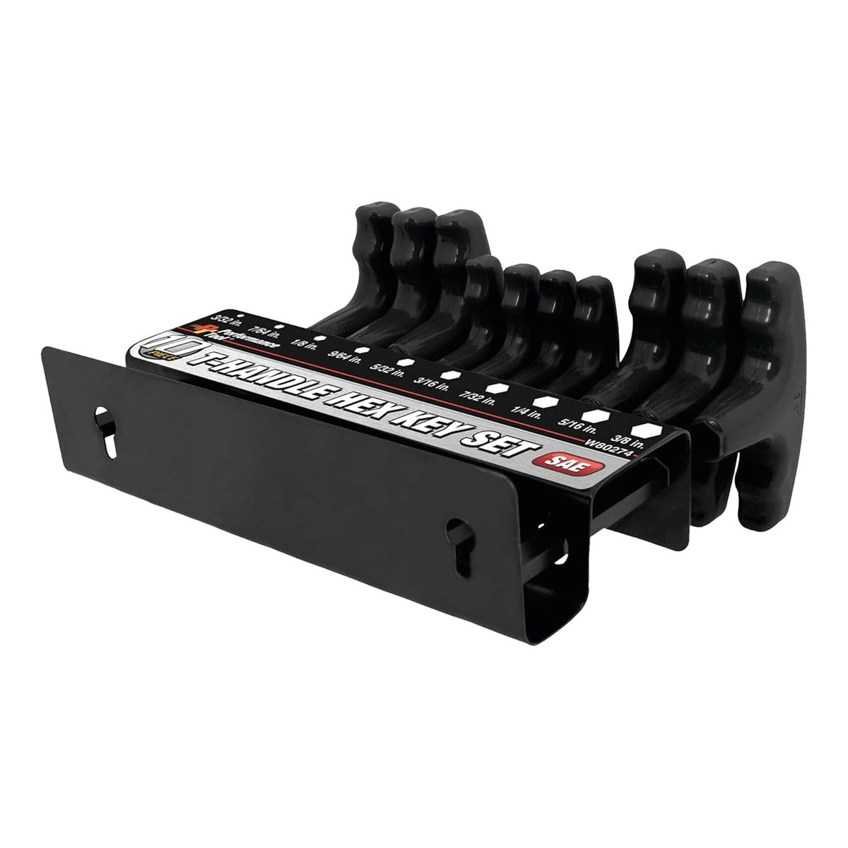 Performance Tool Soft Grip Dual Drive SAE Hex T-Handle Set (10 Piece)