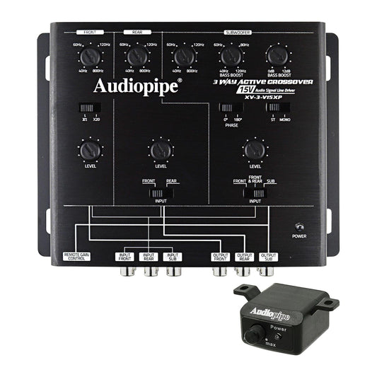 Audiopipe XV3V15XP 3-Way Active Crossover - 15 Volt Line Driver