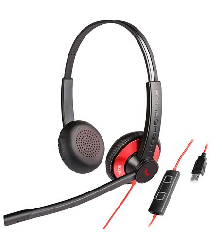 Addasound EPIC-512-RD Dual-mic Noise Canceling Binaural Uc Hea