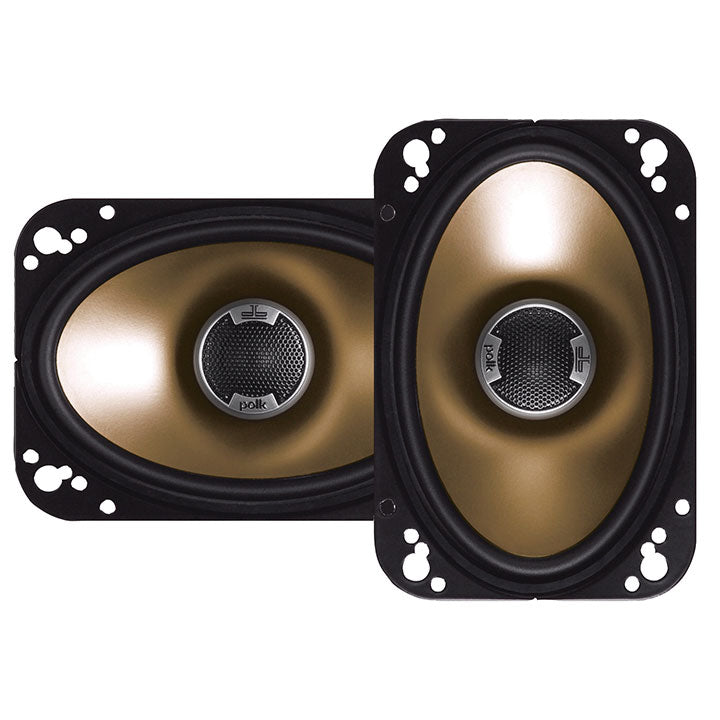 Polk Audio DB461 4-by-6-Inch Coaxial Speakers (Pair, Black)