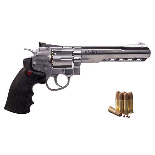 Crosman CRVL357S Sr357 (Silver)Co2 Powered Full Metal Air Revolver