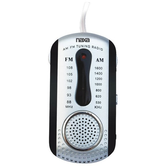Naxa NR721BK AM/FM Mini Pocket Radio w/Speaker (Black)