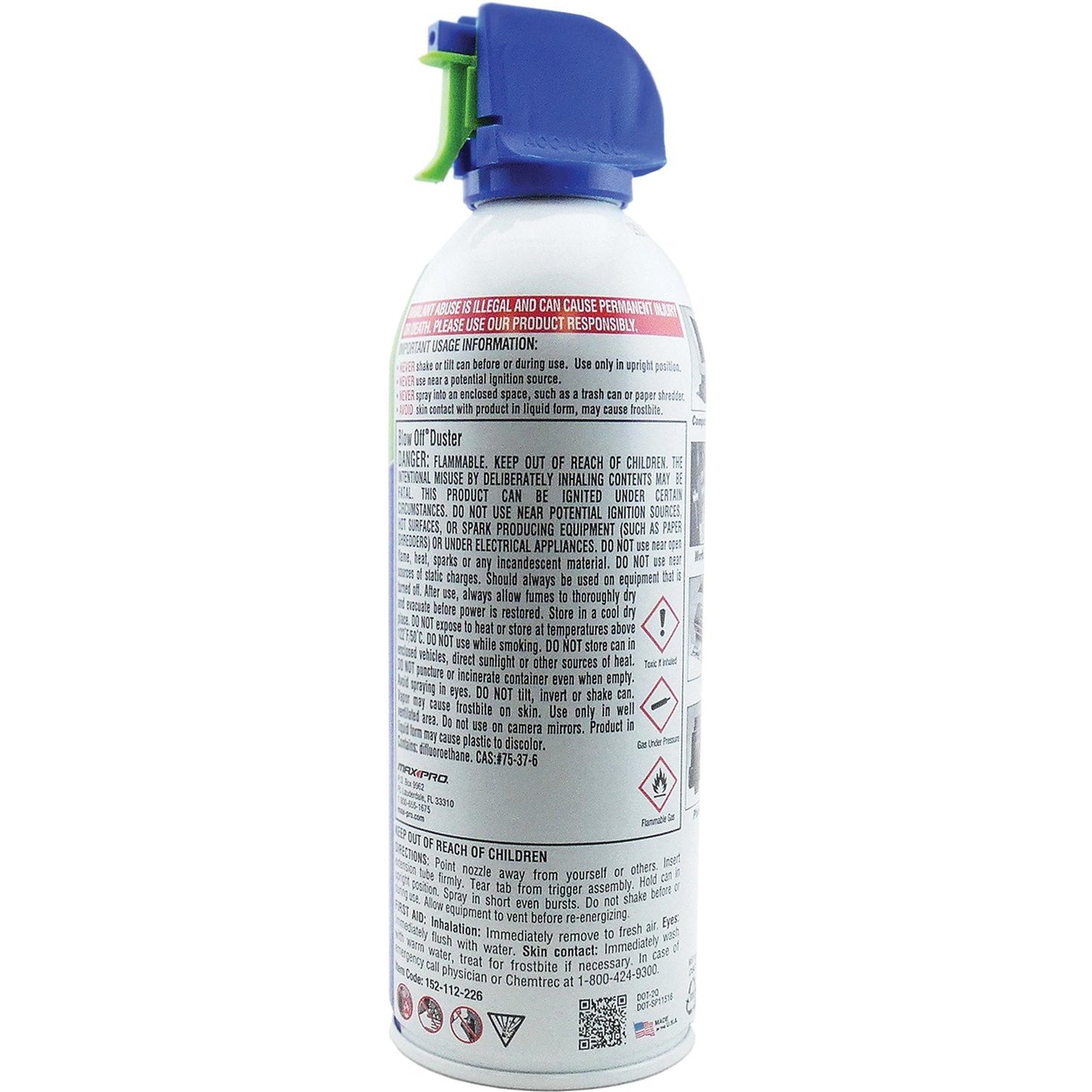 BLOW OFF 152-112-226 Canned Air Duster