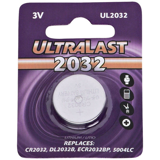 ULTRALAST UL2032 3V Lithium Coin Battery