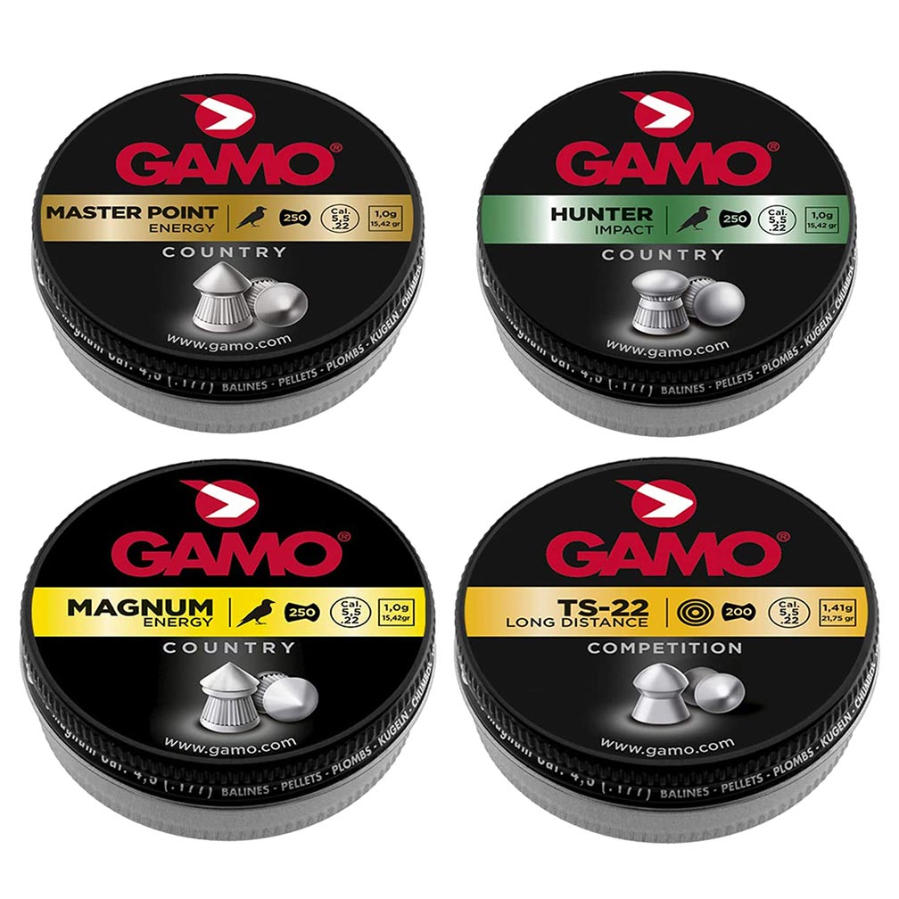 Gamo 63209295554 Combo Pack Assorted .22 Cal (Ts-22/Hunter/Magnum/Master Point)