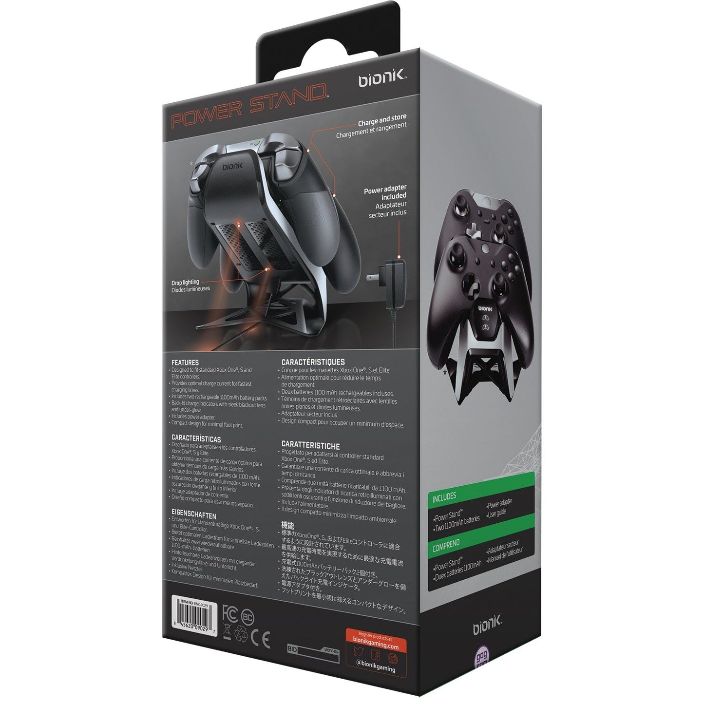 Bionik BNK-9029 Power Stand Dual Charging System for Xbox One