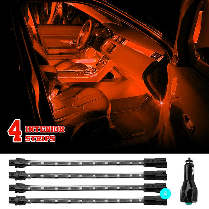 XKGlow XK041004R LED Accent Kit with (4) 8 Flex Strips Red