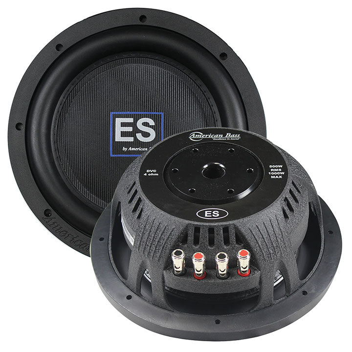 American Bass ES1044 10" Shallow 1000 Watt 2.5" Dual Voice Coil DVC