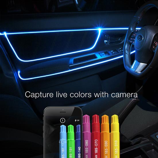 XKGlow XKFOADV App Controlled Fiber Optic Light Kit Two 6' Rolls and 6 LED Heads