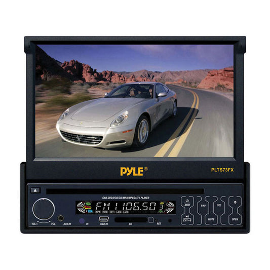 Pyle PLTS73FX 7-Inch Single DIN In-Dash Motorized Touch Screen TFT/LCD Monitor with DVD/CD/MP3/MP4/USB/SD/AM-FM Player