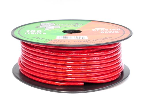 Pyramid RPR8100 8 Gauge 100 FT. Red Gold Series Pro Max Wire