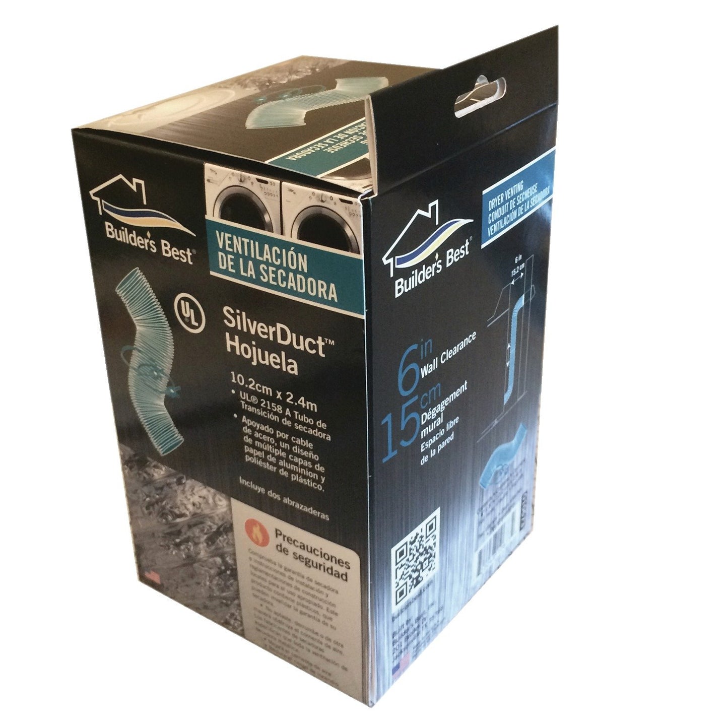 Builder's Best 110673 4" x 8ft SilverDuct™ Dryer Transition Duct Kit