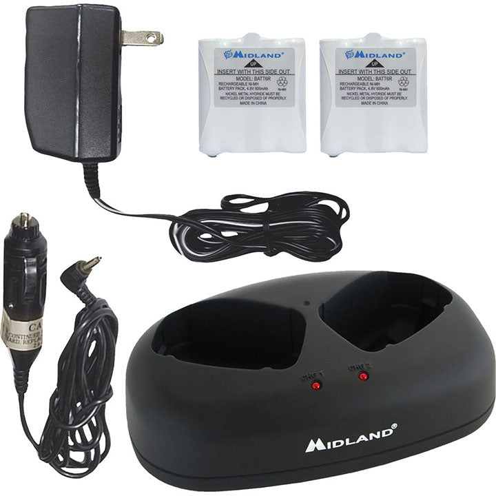 Midland AVP6 Battery and Charger Pack for Two-Way Radios