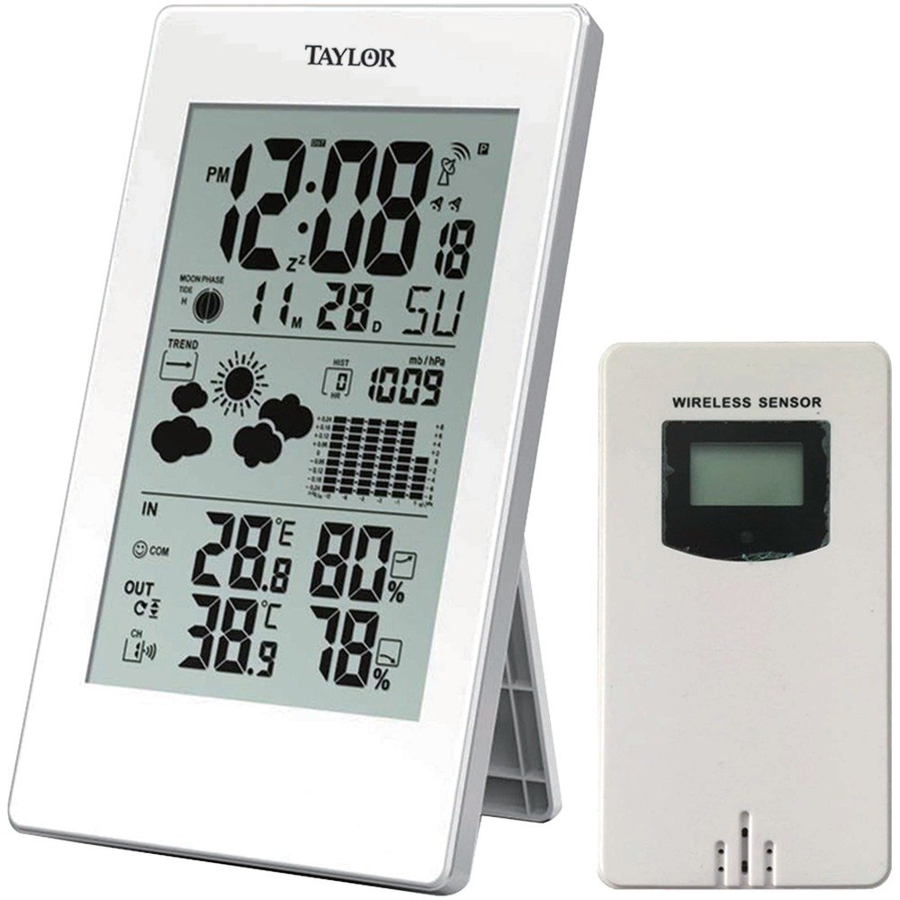 Taylor Precision Products 1735 Weather Forecaster w/Barometer & Alarm Clock