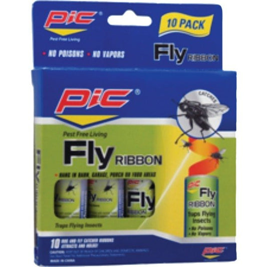 PIC FR10B Fly Ribbon Bug & Insect Catcher, 10 pk