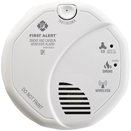 First Alert 1039839 SCO501CN3ST Wireless Interconnected Smoke & CO Alarm w/Voice & Location