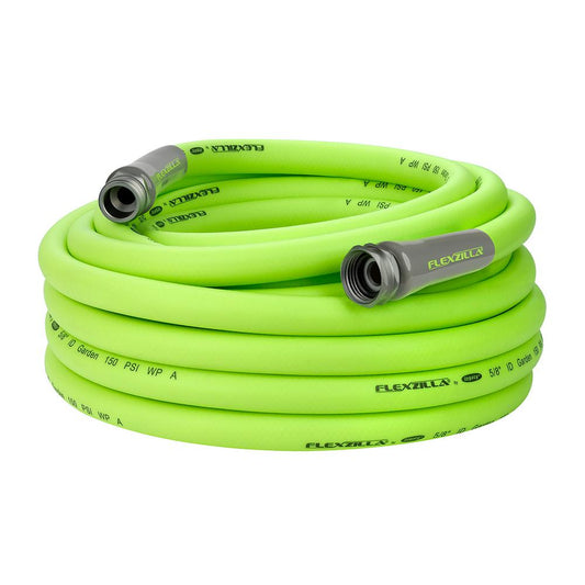 Flexzilla HFZG550YW Garden Hose 5/8In X 50Ft 3/4In   11 1/2 Ght Fittings