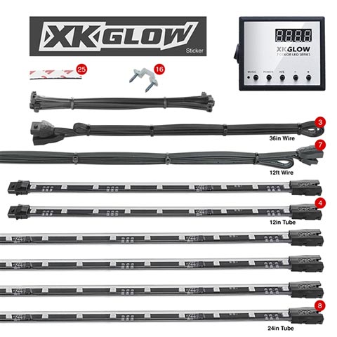 XKGlow XK041007 LED Underbody Kit and Interior Accent Light Kit Combo Multicolor