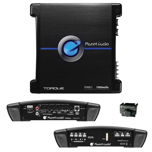 Planet Audio TR10002 Two-Channel Power Amplifier 500 Watts x 2 Max Power