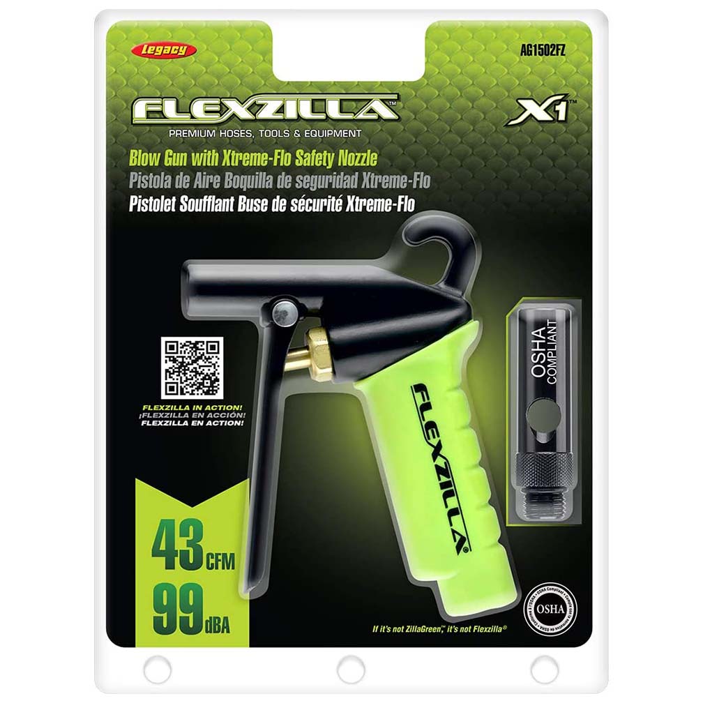 Flexzilla AG1502FZ X1 Blow Gun with Xtreme Flo Safety Nozzle