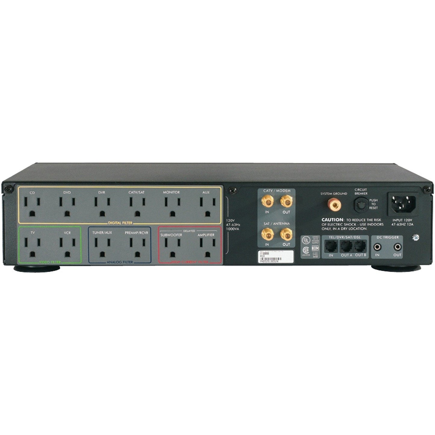 Apc H10BLK 12-Outlet H-Type Rack-Mountable Power Conditioner wCoaxial Protection