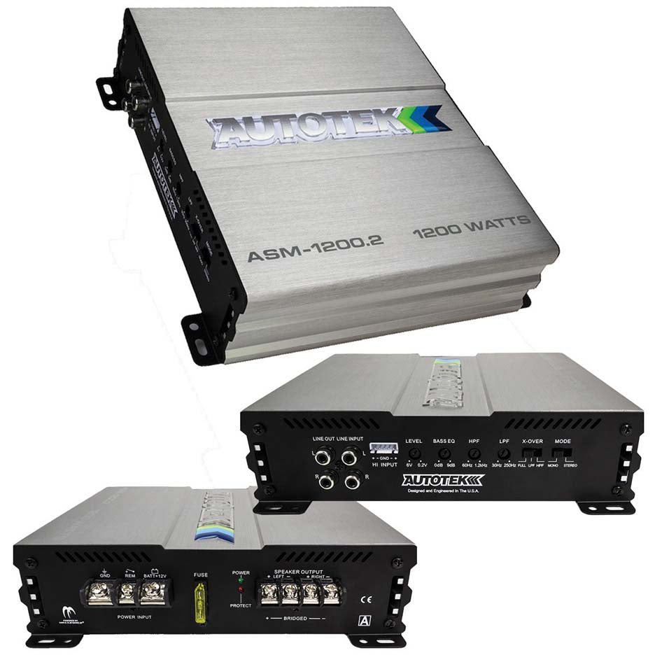 Autotek ASM12002 Amp 1200 Watt 2 Channel Amplifier