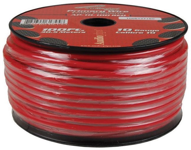 Audiopipe AP10100RD 10 Gauge 100Ft Primary Wire Red