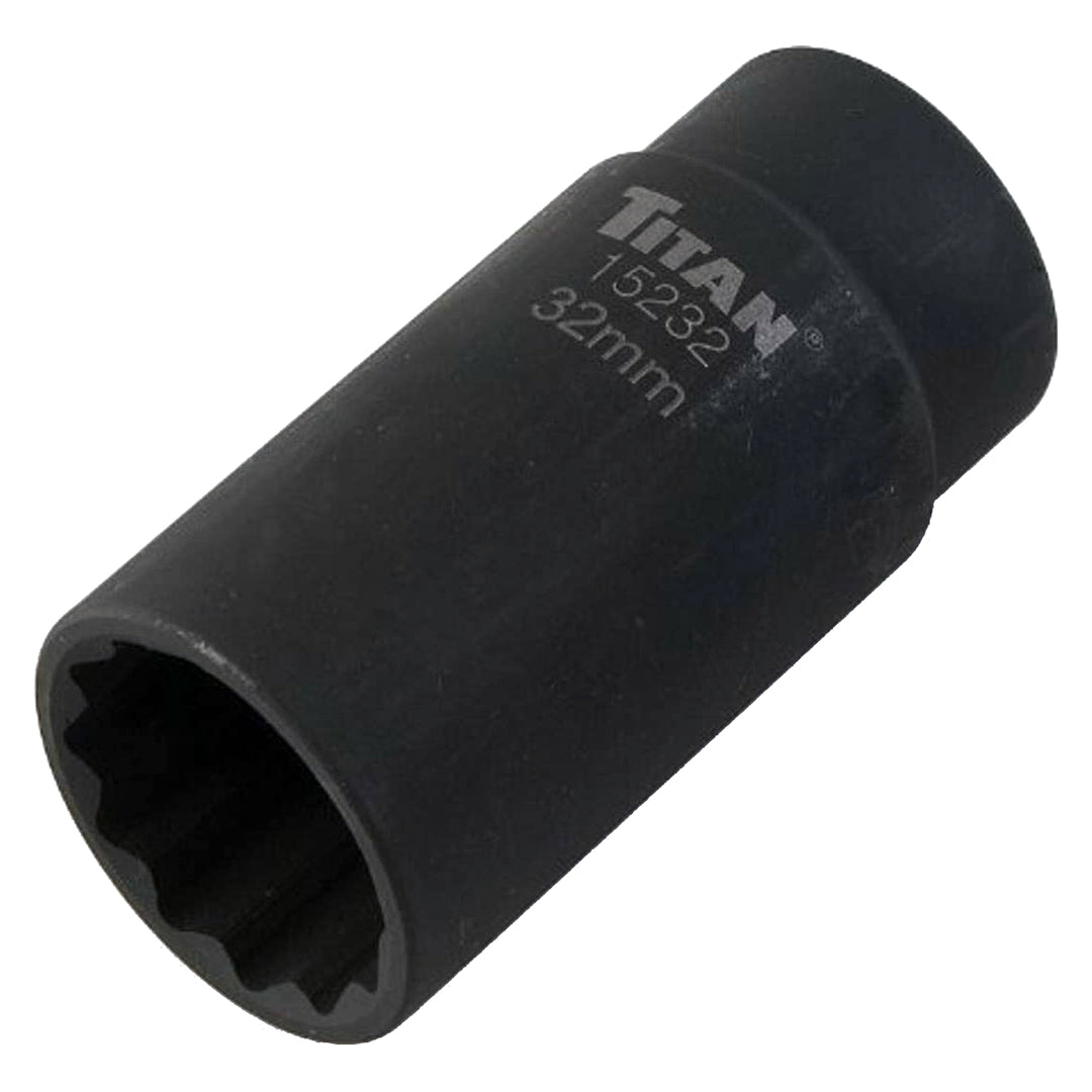 Titan 15232 12 Point Axle Nut Deep Well Socket  32mm & 1/2 in Drive