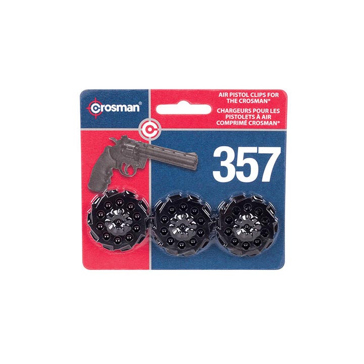 Crosman 407T .177cal Revolver Pellet Clips (3 Pieces)