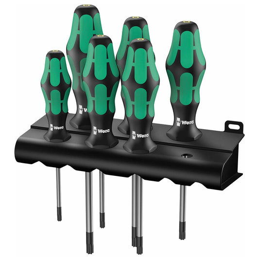 Wera 05028059001 TORX Screwdriver Set with Hold Function & Rack (6-Piece Set)