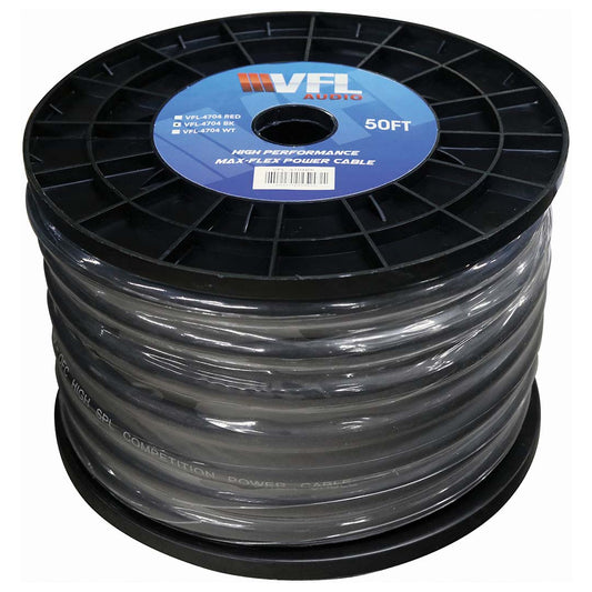 VFL Audio VFL4704BK Power Wire 1/0 Gauge 50 Foot  Black