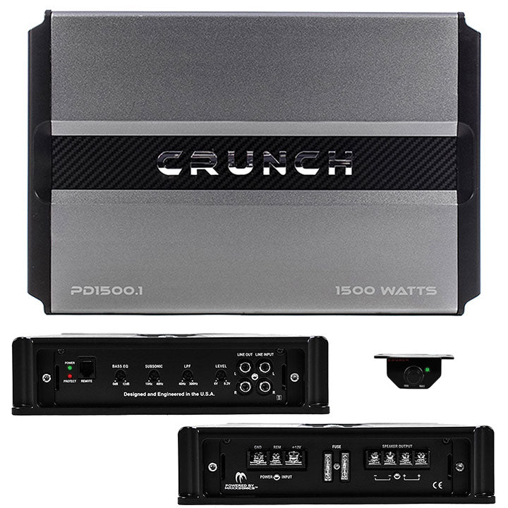 Crunch PD 1500.1 Power Drive Monoblock Amplifier 1500 Watts