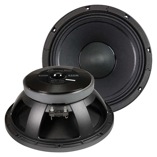 American Bass GFP124 12" Midbass Speaker, 425W RMS/850W Max, 4 Ohm