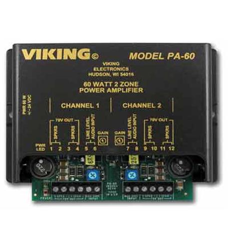 Viking electronics PA-60 60w Compact Two Zone Amplifier
