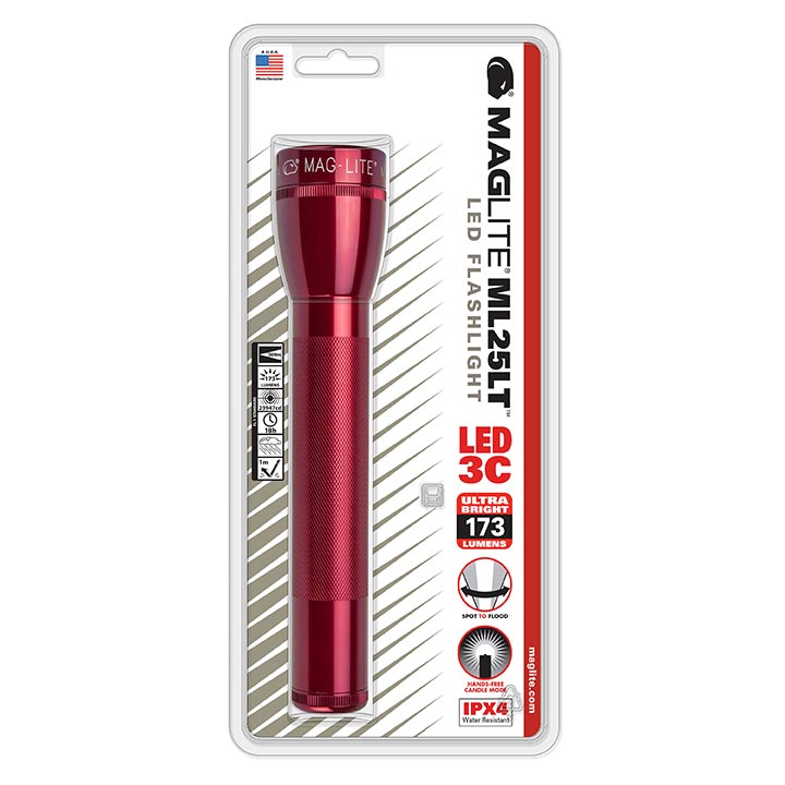 Maglite ML25LTS3036 Magled 3C Cell Red