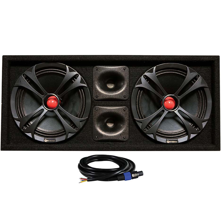 QPower QCHERO10 Loaded Chuchero (2) 10" speakers & (2) SuperZTweeters